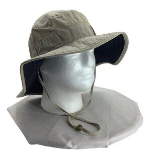 Dr. Shade Sun Hats Wide Brim Safari Hunting Hat UPF 50 Drawstring Tan Chin Strap